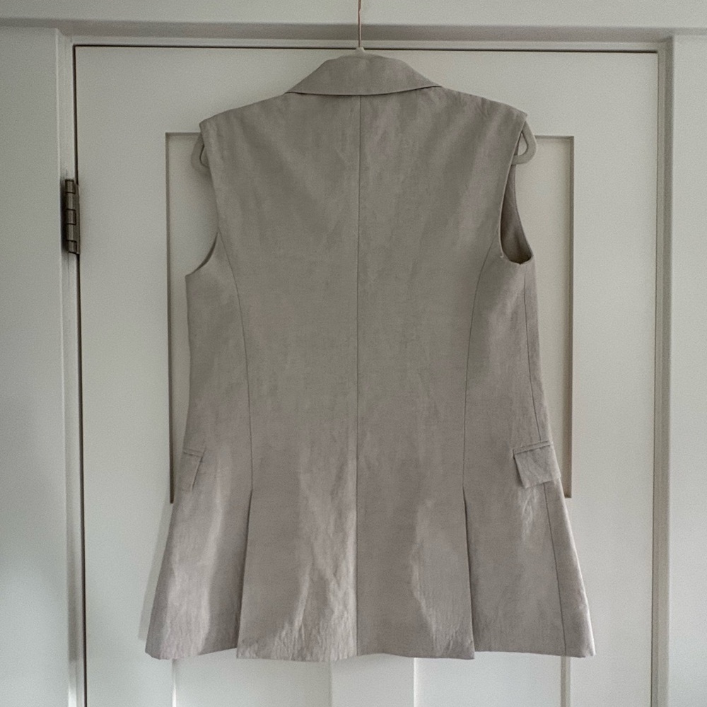 Judith & Charles Ambroise Vest in Linen Twill Sz 2 - Picture 5 of 9